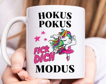 Unicorn cup - Hocus Pocus FCK you mode - humor fun cheeky office colleagues