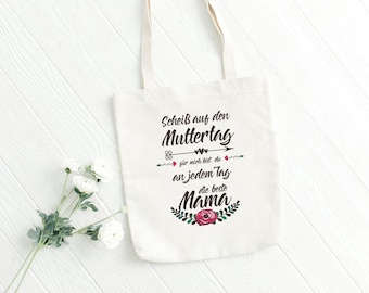 Bag - Fuck Mother's Day - fabric bag gift mom cotton white Mother's Day gift