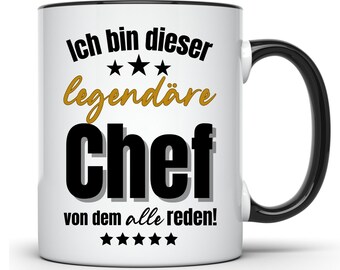 Mug legendary boss - gift team leader - coffee mug office saying team management branch manager