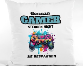 Gamer Pillow - German Gamer Respawn - Gaming Gaming Controller Video Games