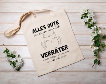 Traitor Cat Bag Job Change Fabric Bag Gift Colleagues Funny Farewell Gift Colleague Sayings Job Tote Bag