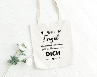 Bag because angels can't be everywhere, there are people like you. Cloth bag gift colleague sayings new job carrying bag