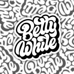 Betty White Window Sticker