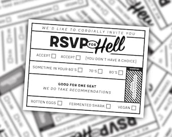RSVP to Hell Sticker