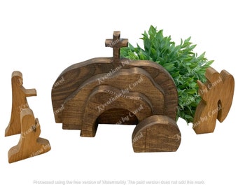 Jesus Empty Tomb Set, Easter Tiered Tray Decor, Easter Decor