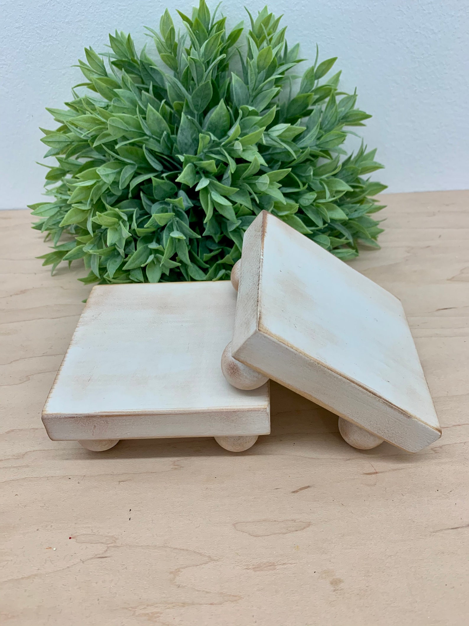 Pedestal Riser Stand Wood Riser 4 Farmhouse Wood Etsy