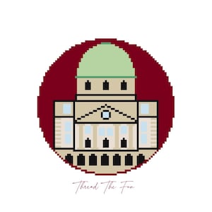 Texas A&M Academic Building Needlepoint Chart – Ornament | Aggie Decor | PDF Pattern