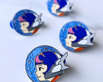 OVW Juno glittery space enamel pin