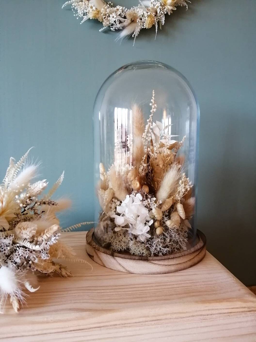 Globe de Fleurs Séchées et Stabilisées