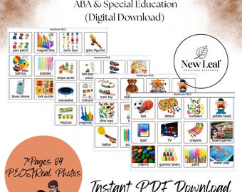 PECS Reinforcers Icons| Real Photos| 84 Icons| ABA & Special Education