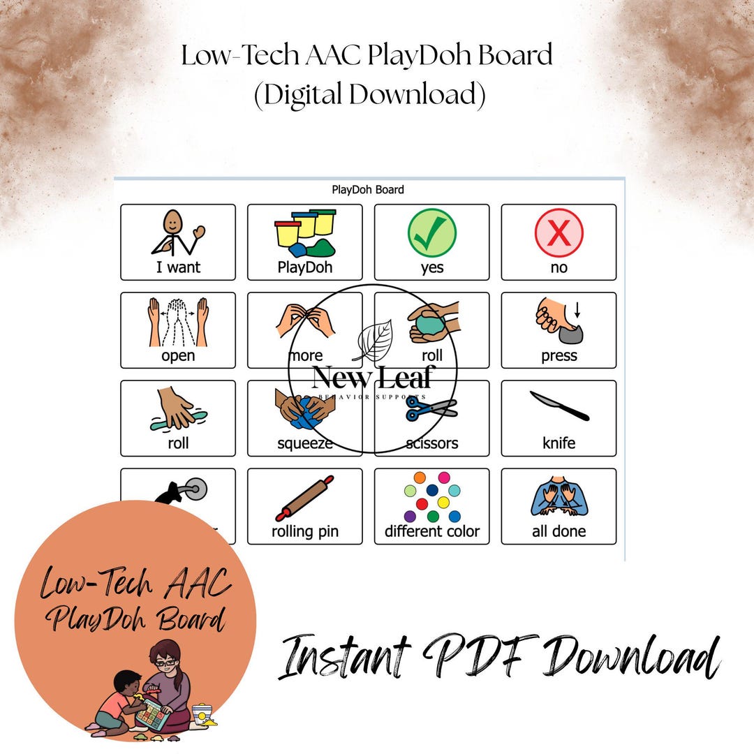 Playdoh AAC Communication Board - Etsy