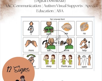 Basic Sign Language Board ASL| AAC