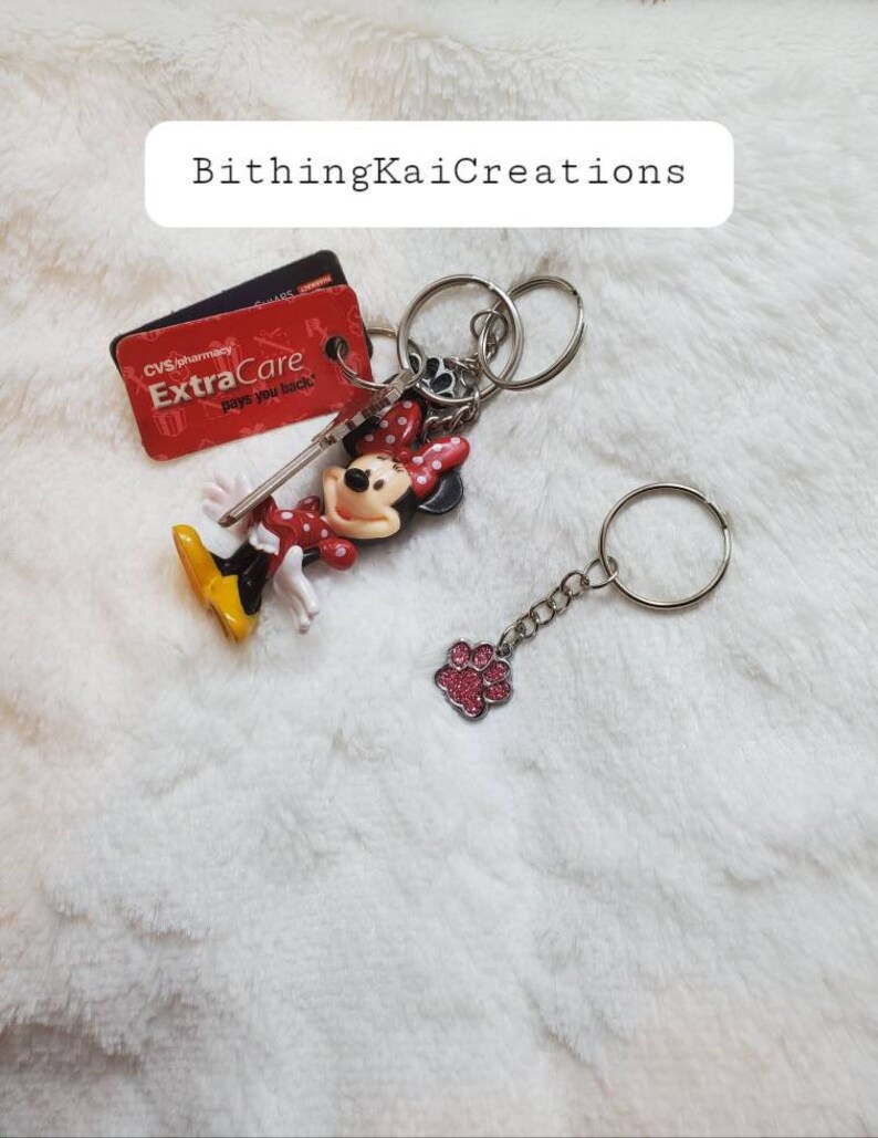Cat Lover Keychain Animal Paw Cat Dog Keychain mini Unique Keyring Dog Lover Keychain
