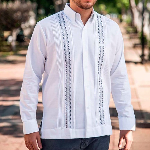 Guayabera Lol Kum Men's Guayabera Mexican Shirt Etsy