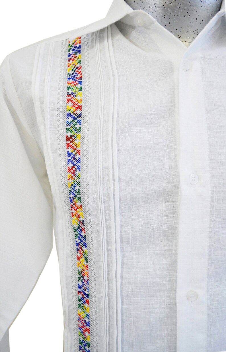 Guayabera Primavera Men's Guayabera White Shirt Mexican Etsy