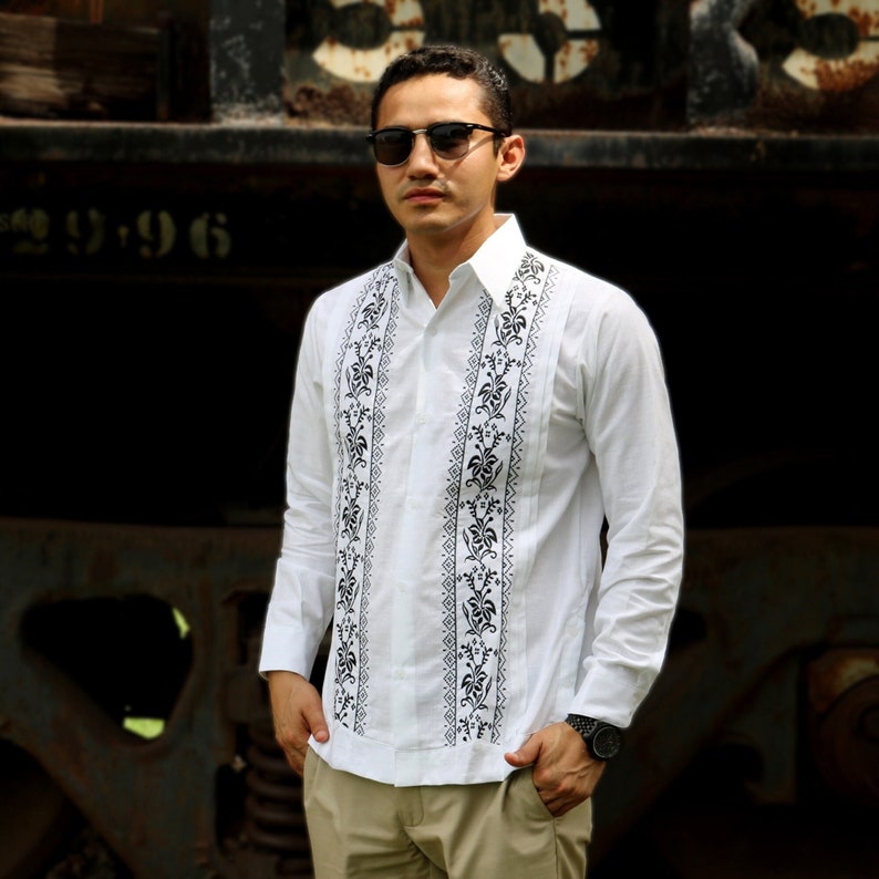 Guayabera Lol Kum Men's Guayabera Mexican Shirt Etsy