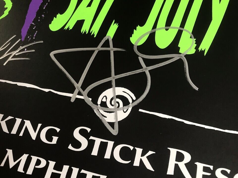 Original Misfits SIGNED POSTER Glenn Danzig Jerry Only Doyle