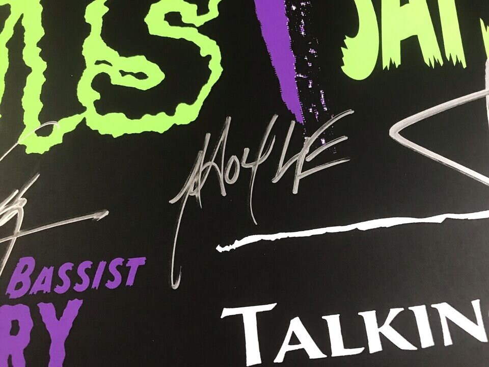 Original Misfits SIGNED POSTER Glenn Danzig Jerry Only Doyle