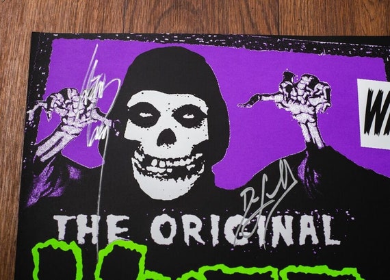 Original Misfits SIGNED POSTER Glenn Danzig Jerry Only Doyle