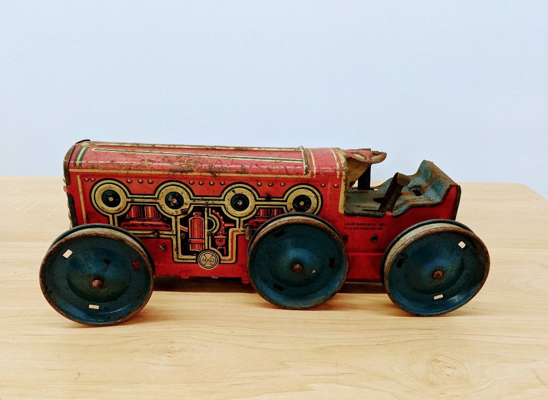 Tin toy figurine classic interior decoration object antique decoration tractor 