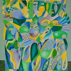 large artwork print on canvas Free Shipping  &quot; Girlfriends &quot;  Size 24 x 18 inch