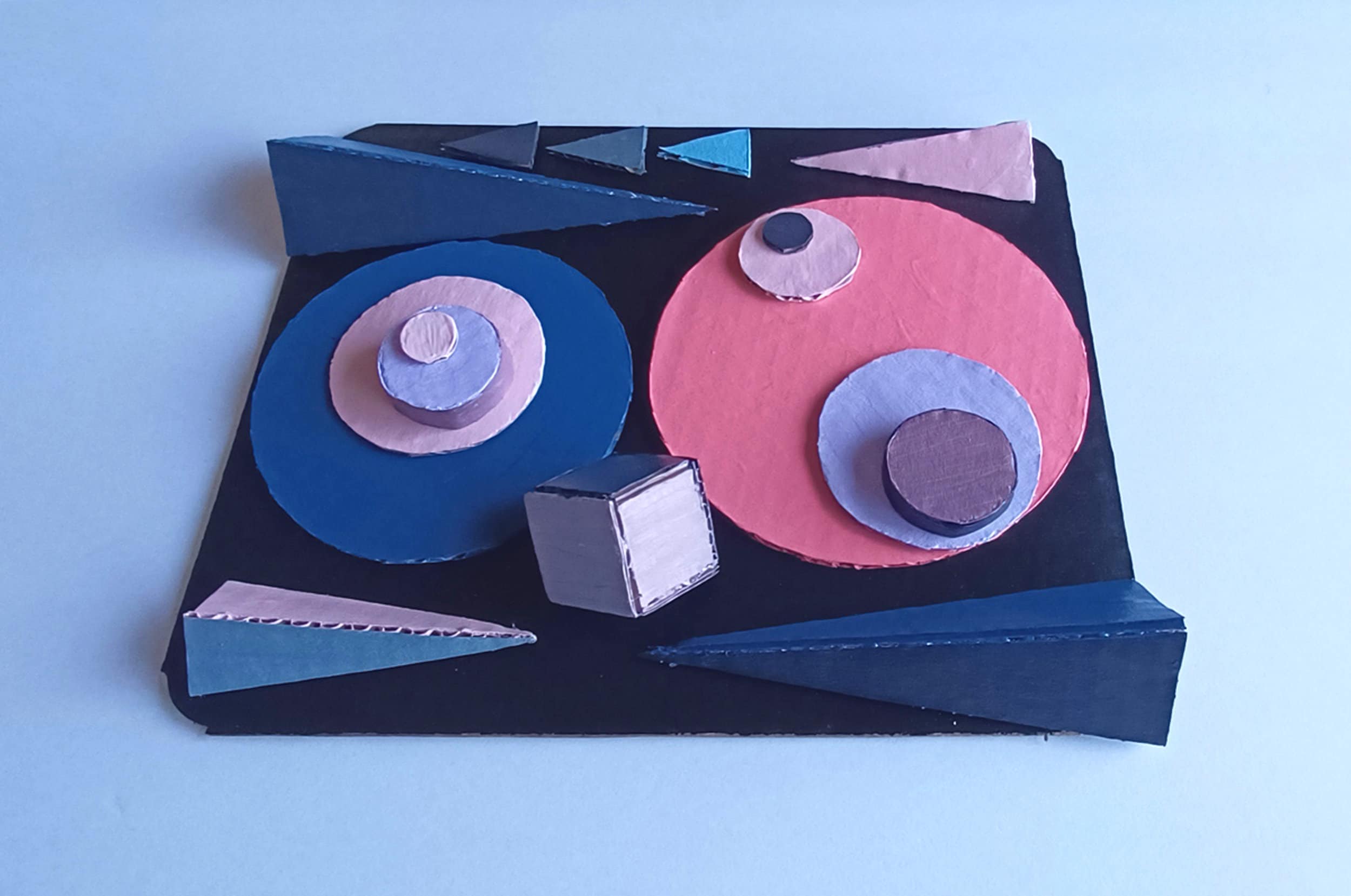 3D Art Cardboard Sculpture Art Object 12 X 10 X 2 Inch - Etsy