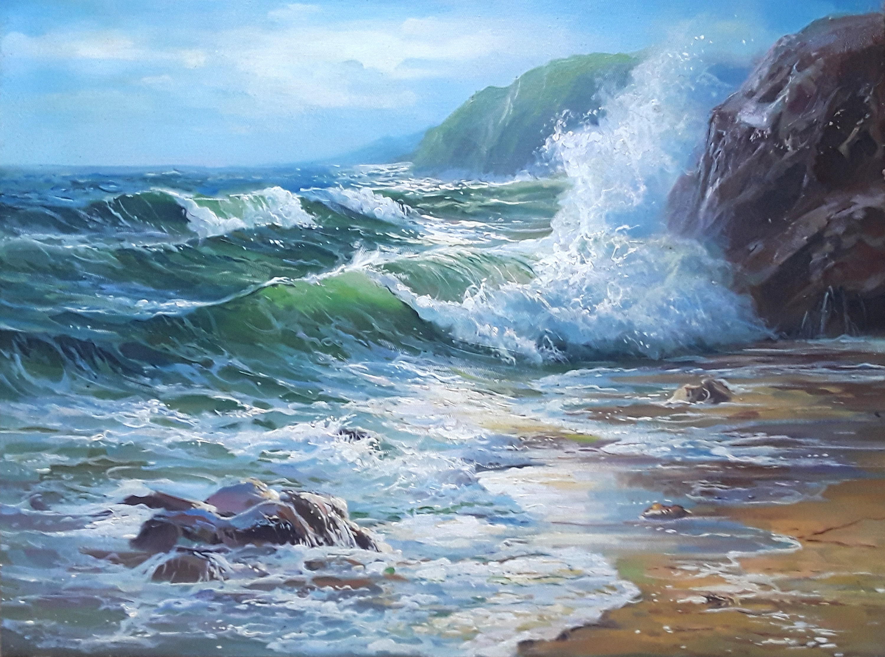 Sea painting on sale