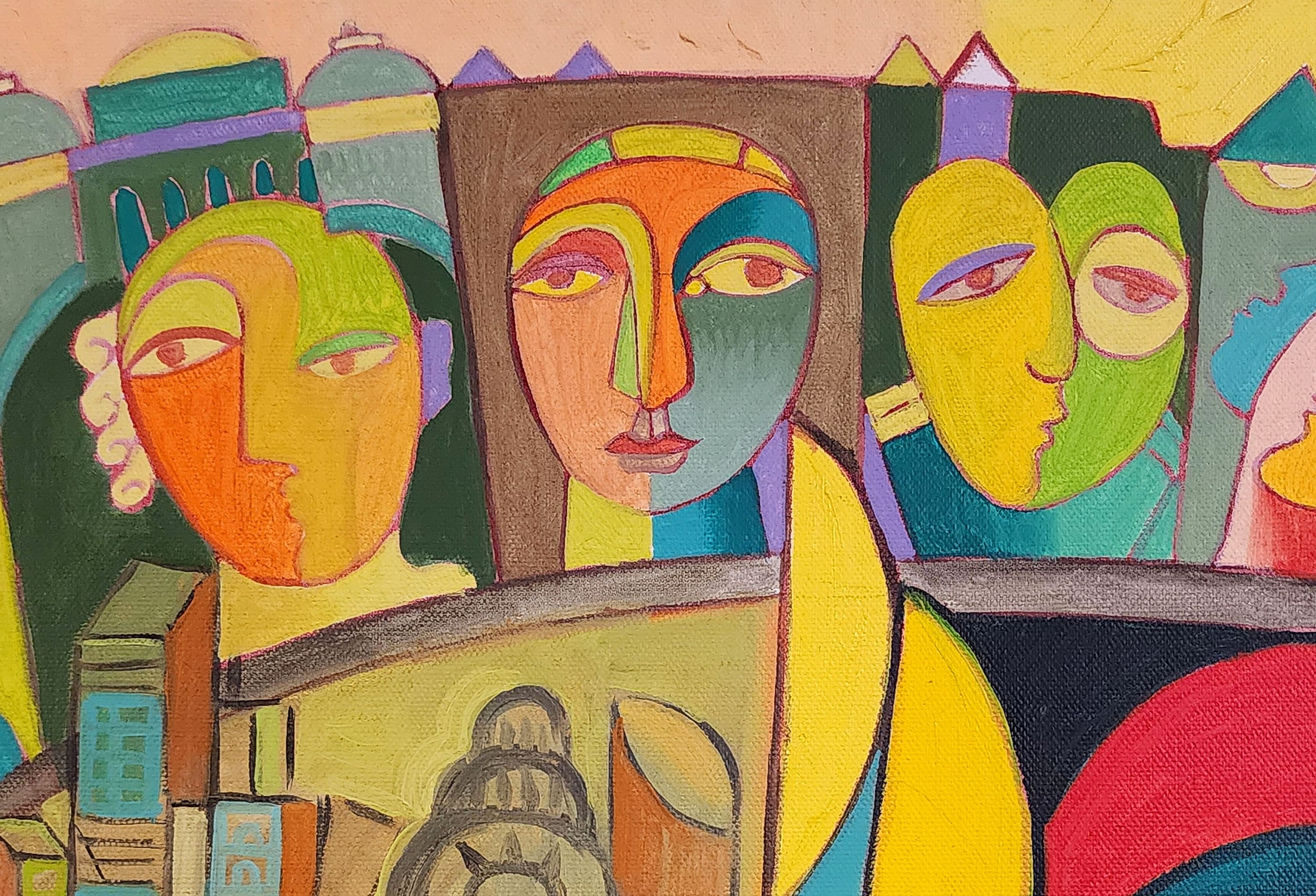 Large Painting, Original Art, Cubism 