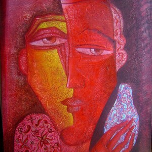 Print Free shipping &quot; Red Man &quot; Size 24 x 18 inch