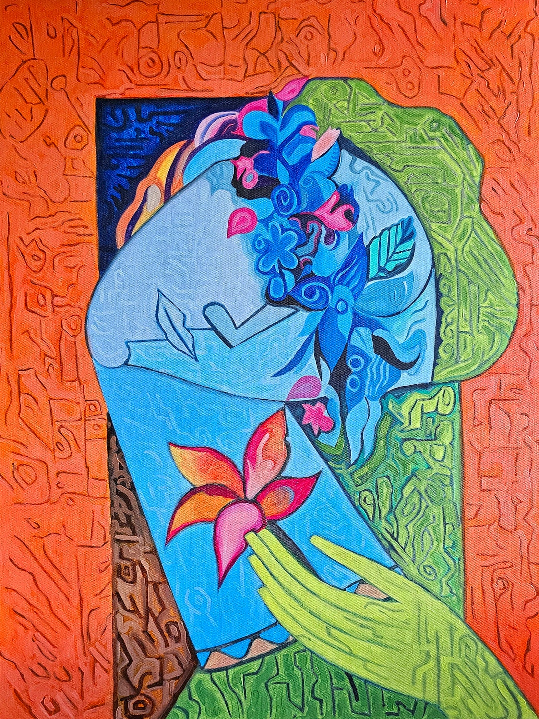 Large 3D Art Print Wall Art Cubism Flower for You - Etsy