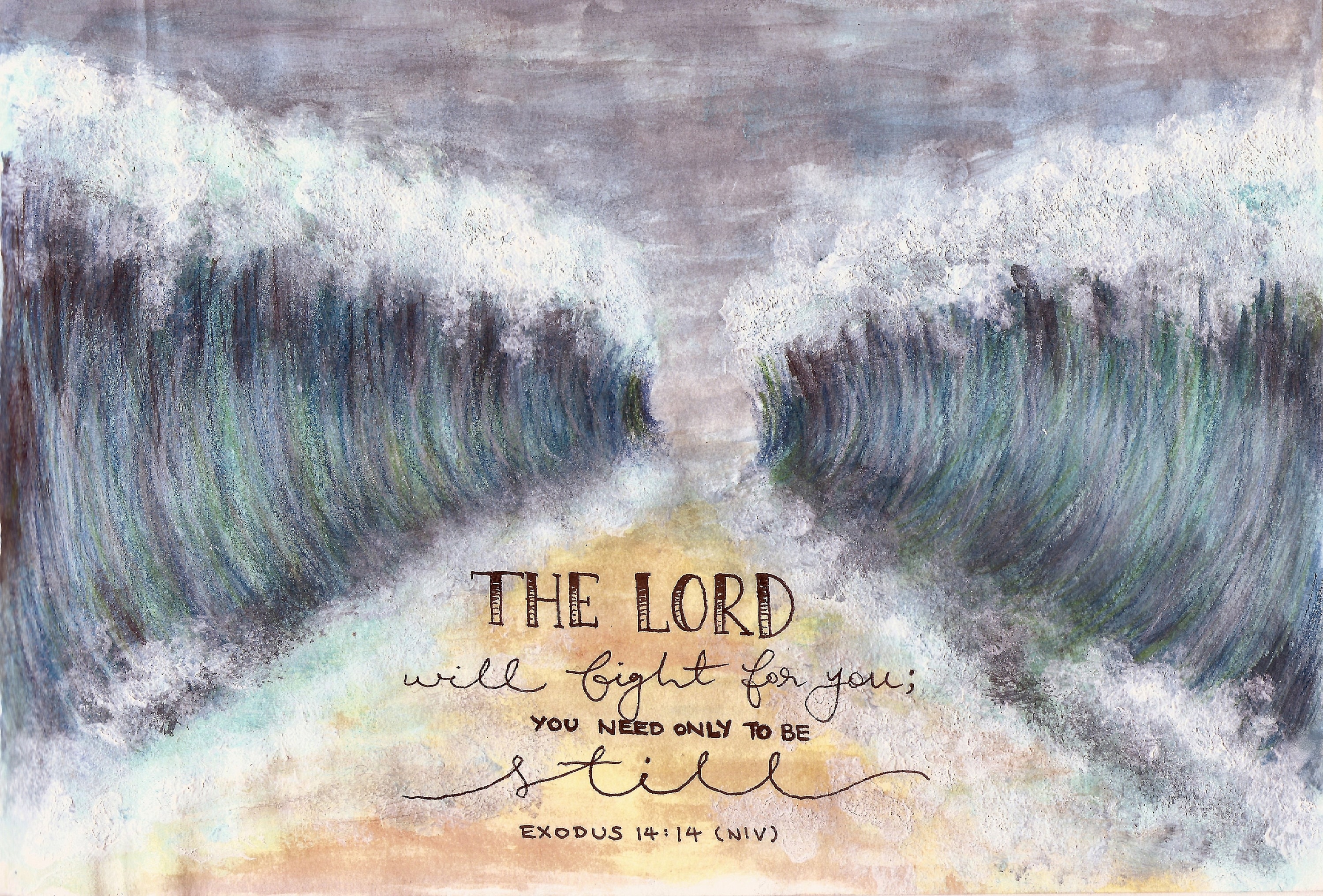 Exodus 14 14 You Need Only Be Still Bible Verse Art Etsy Australia