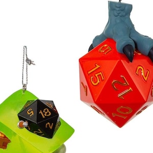 Dungeons and Dragons Dice Christmas Ornament Set of 2