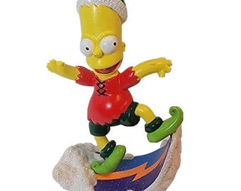Vintage 2003 American Greetings The Simpsons Bart Simpson SkateBoard Christmas Ornament New In Box