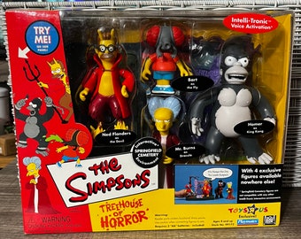 The Simpsons WOS Treehouse of Horror Springfield Cemetery Playset New in Box Simpsons Playmates Interactive Playset