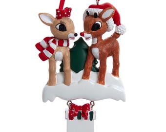 Rudolph The Red Nosed Reindeer and Clarice Christmas Ornament adorable Rudolph and Clarice