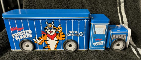 Kellogg's Frosted Flakes Tony the Tiger Tin Truck With Storage