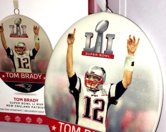Tom Brady New England Patriots Super Bowl 51 MVP Hallmark Christmas Ornament