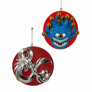 Dungeons and Dragons Ampersand and Beholder Christmas Ornament Set of 2