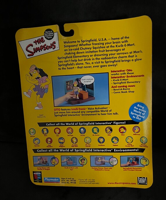 The Simpsons Playmates WOS Otto the School Bus Driver