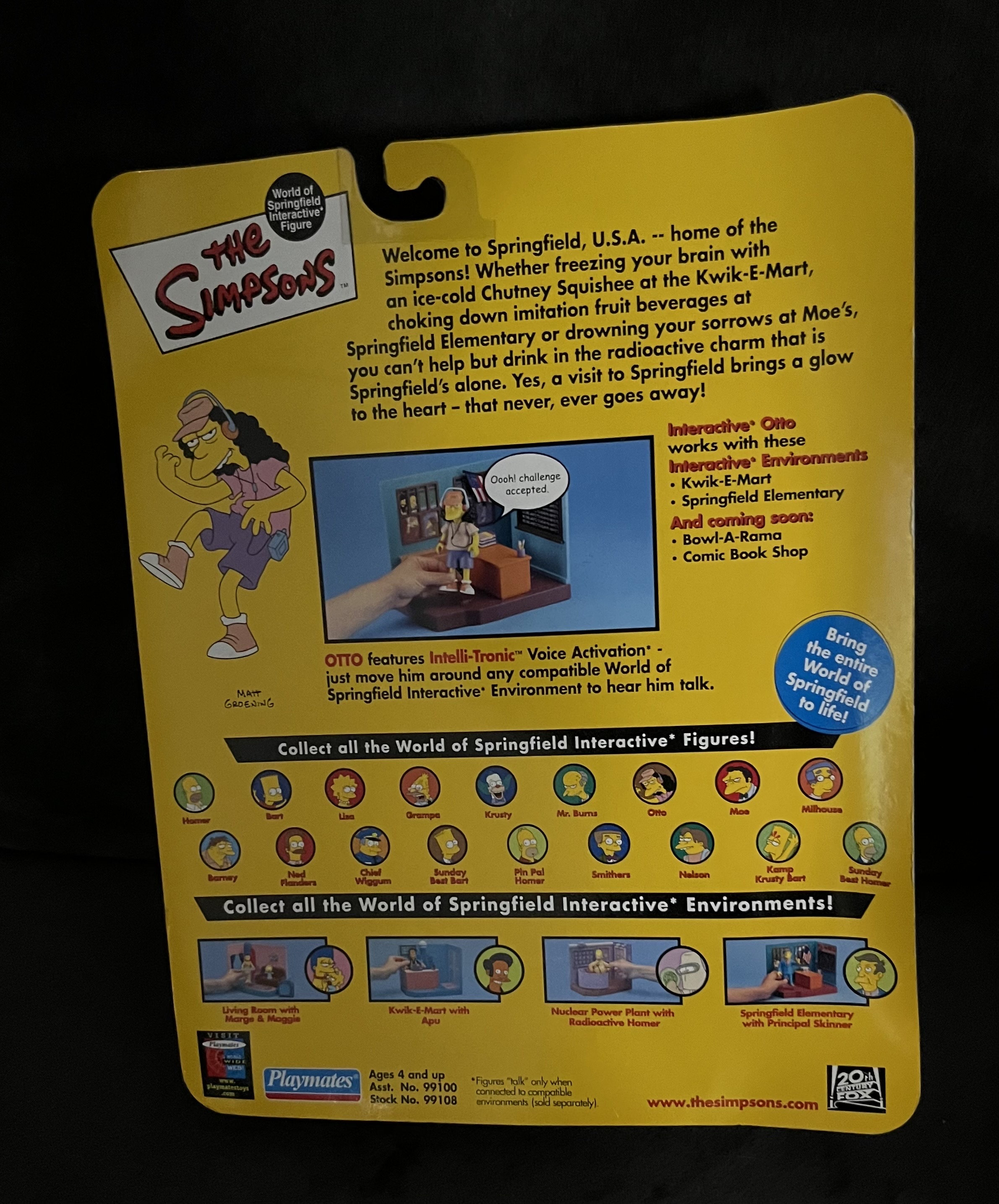 The Simpsons Playmates WOS Otto the School Bus Driver The Simpsons Playmates WOS Otto the School Bus Driver