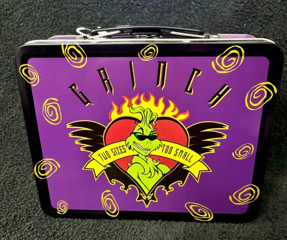 Vintage the Grinch HEART Two Sizes Too Small Metal Lunchbox - Etsy