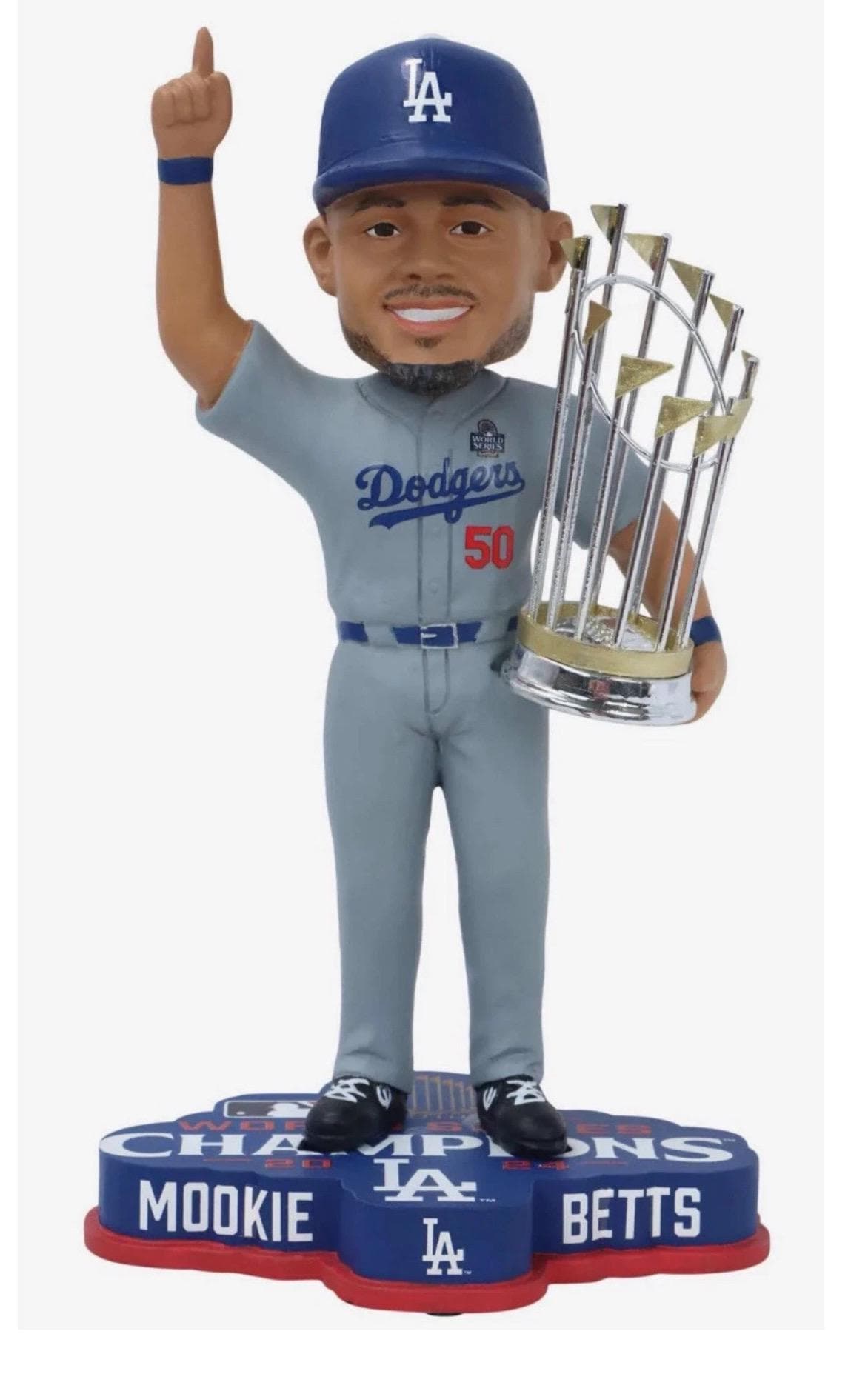 Mookie Betts 2024 WS World Series Trophy 8 Inch Bobblehead LA