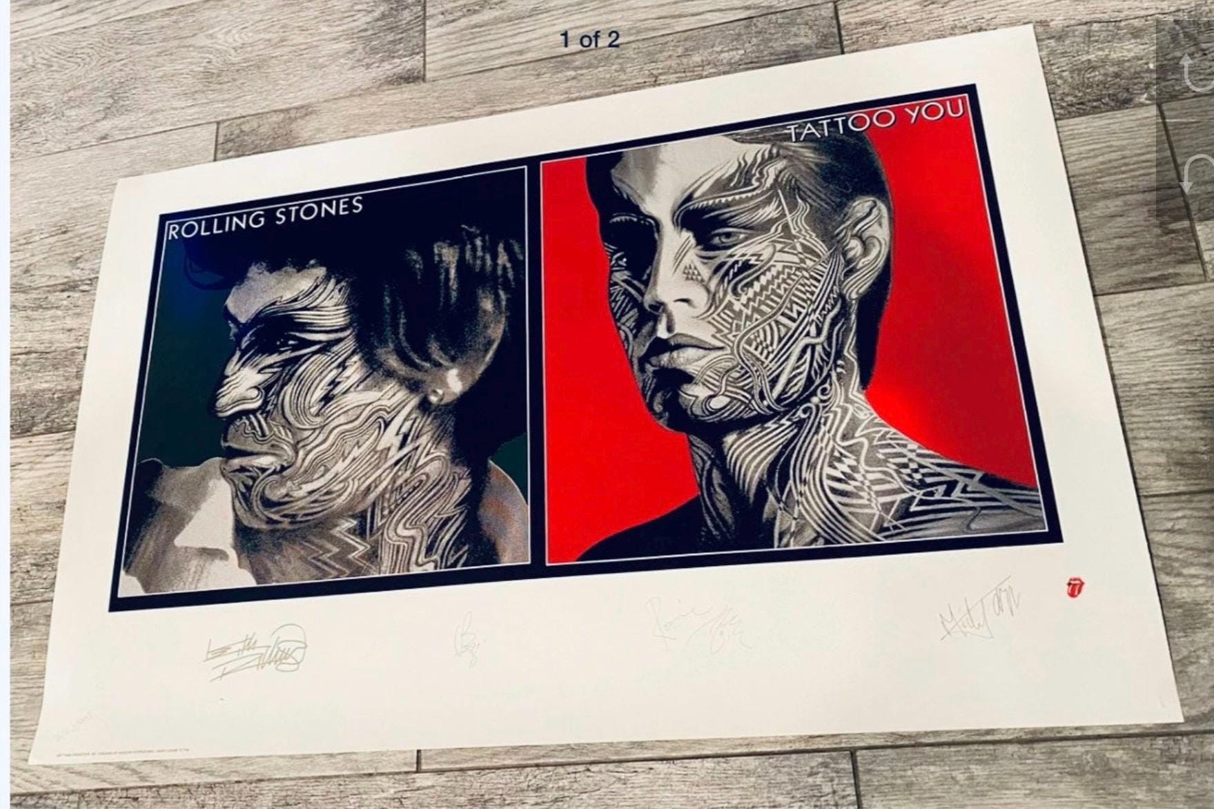 The Rolling Stones Museum Quality Tattoo You Plate Signed Limited