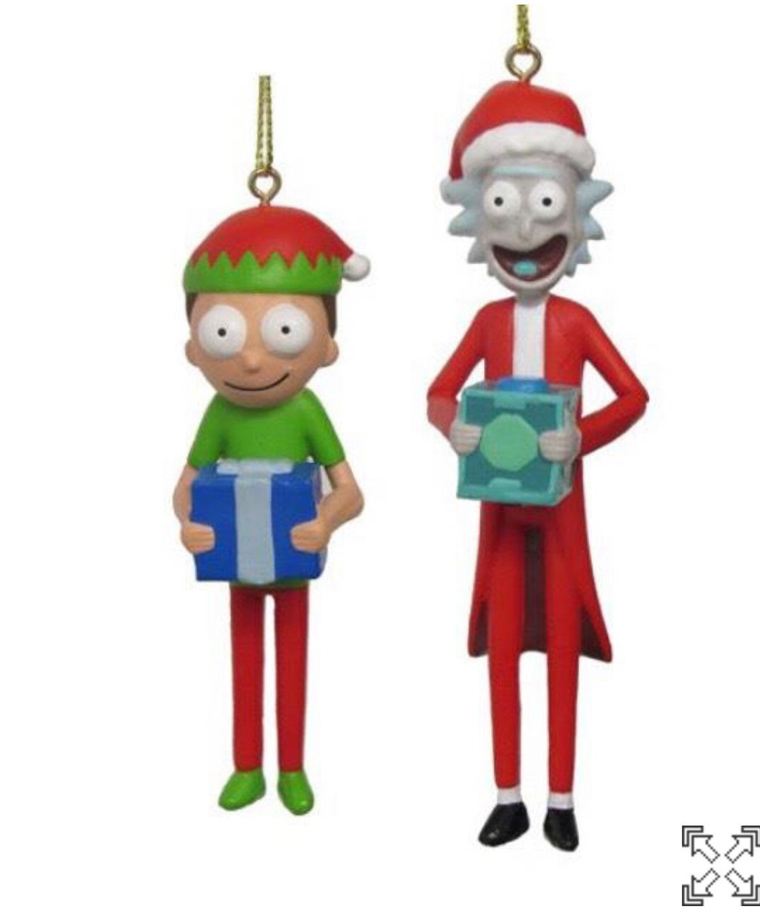 Rick and Morty Santa Christmas Ornament Set of 2 - Etsy