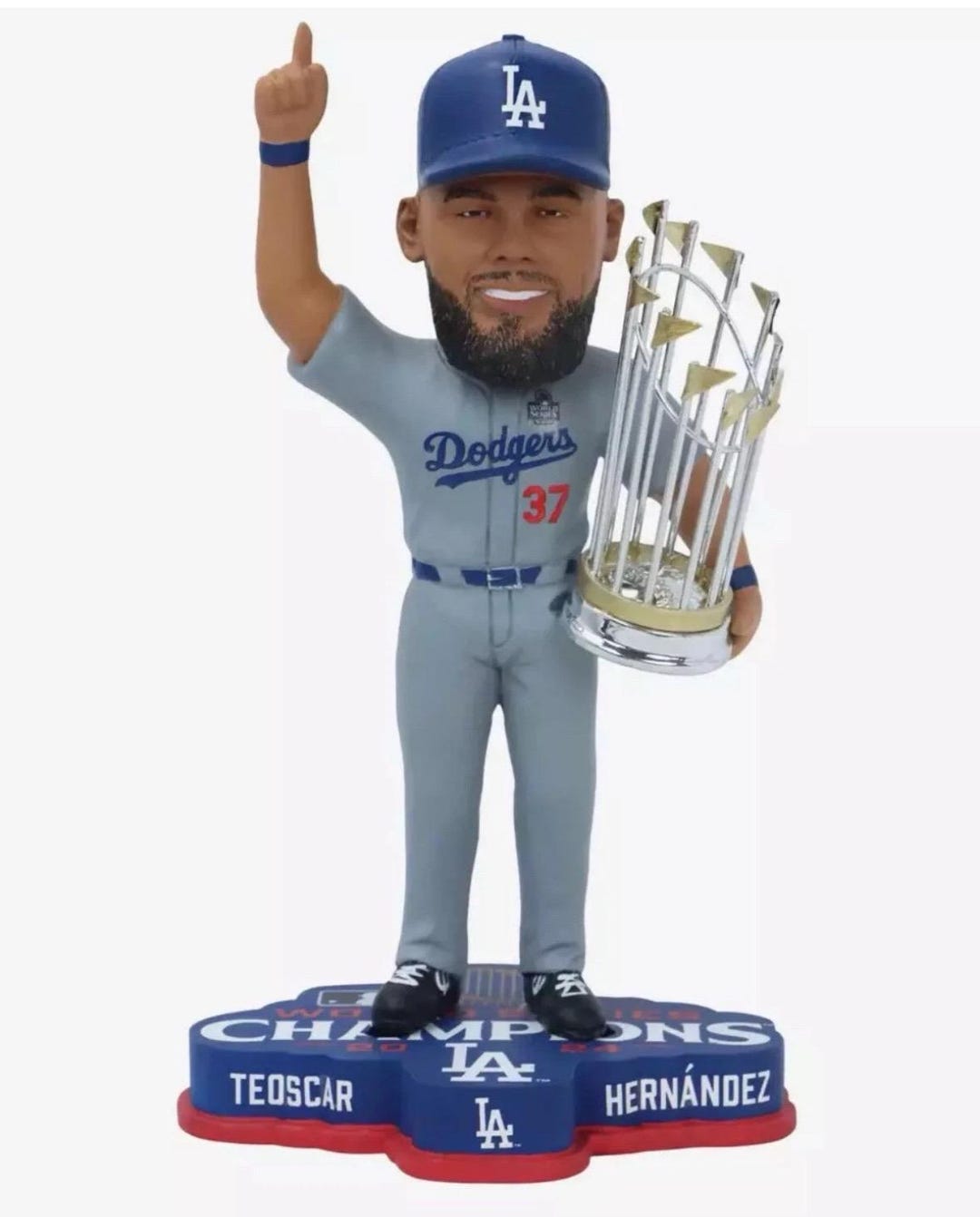 Teoscar Hernandez ドジャース ボブルヘッド Teoscar Hernandez 2024 WS Trophy 8 Inch Bobblehead New in Box LA