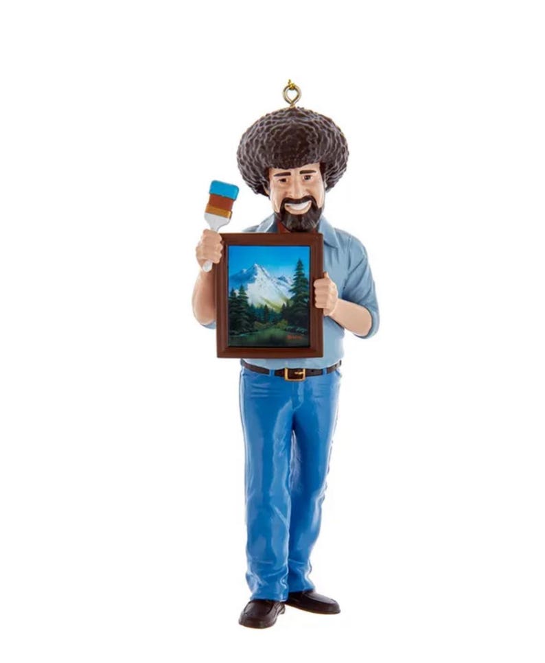 Bob Ross Holding a Painting Christmas Ornament Beautiful Etsy