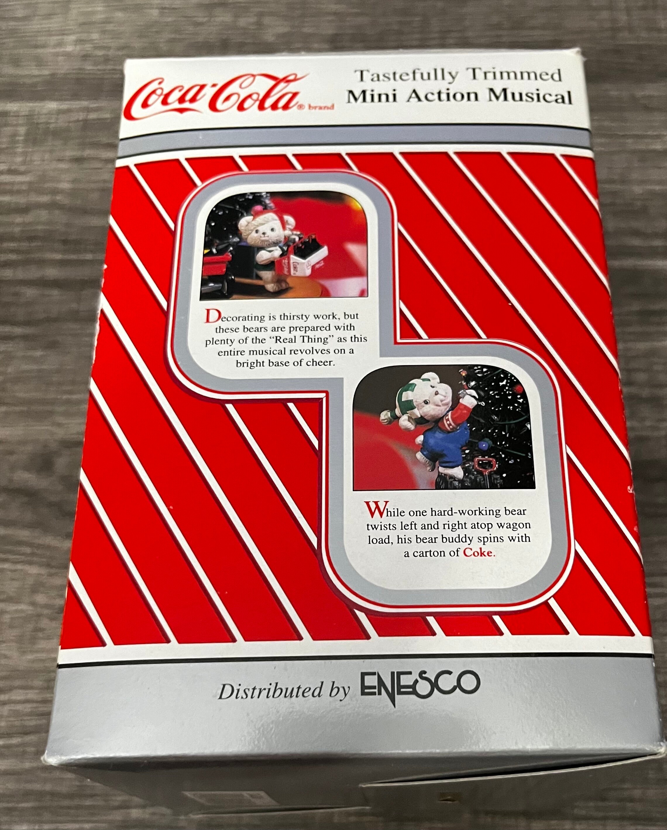 Vintage Enesco Coca Cola Coke Mini Action Musical Christmas
