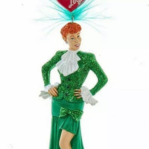 I Love Lucy Sally Sweet Lucy in Kelly Green Christmas Ornament