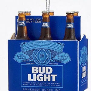 Bud Light Six Pack Christmas Ornament