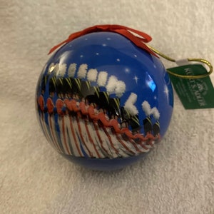 Radio City Music Hall Christmas Spectacular The Rockettes Decoupage Christmas Ornament Ball #1